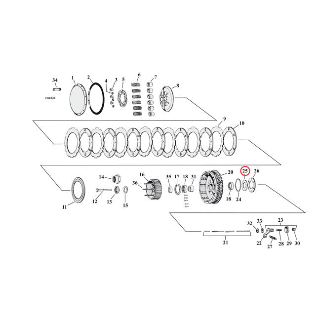 Washer Cl.Hub Bearing .0980 Inch For Harley-Davidson