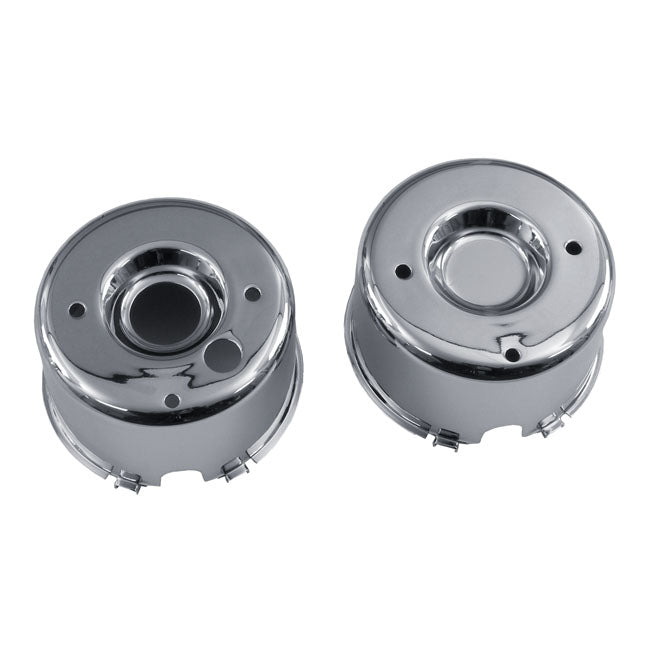 Speedo & Tach Cup Set, Chrome For Harley-Davidson