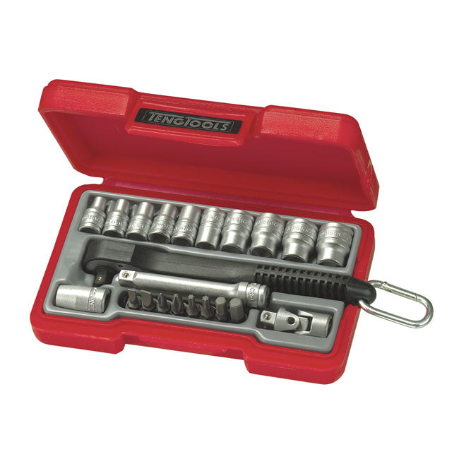 Teng Tools, Mini Rosso 1/4" Socket Wrench Set For Harley-Davidson