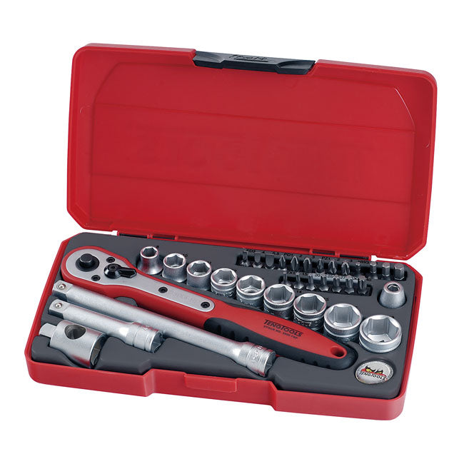Teng Tools, 3/8" Socket Wrench Set. Metric 34pc For Harley-Davidson