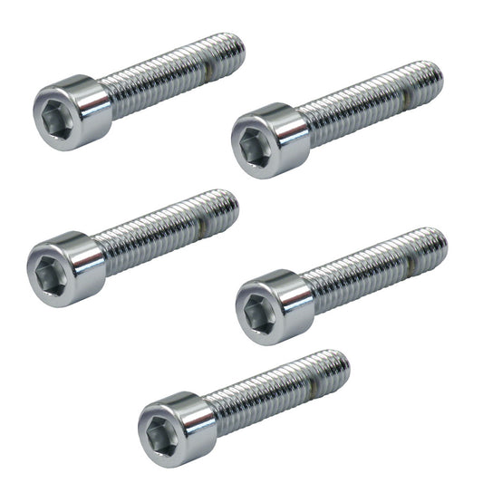 5 Tornillo Pulgadas 5/16-24 X 2-1/2 Chrome Polished Allen Bolt 5-Pack