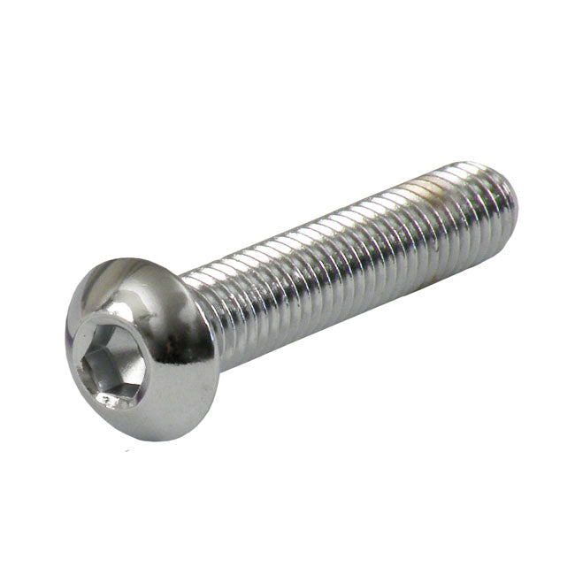 M8 X 40mm Buttonhead Bolt, Chrome For Harley-Davidson