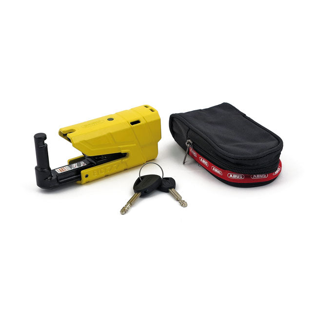 Abus, 8077 Granit Detecto X-Plus. Yellow For Harley-Davidson