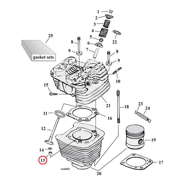 Kpmi Dowel Pin, Cyl/Transm. Trap Door For Harley-Davidson