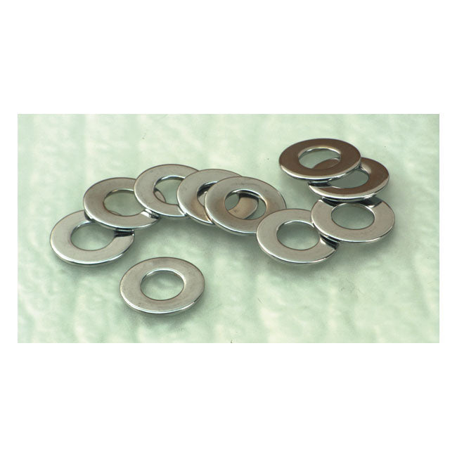 Chrome Flat Washers M4 For Harley-Davidson