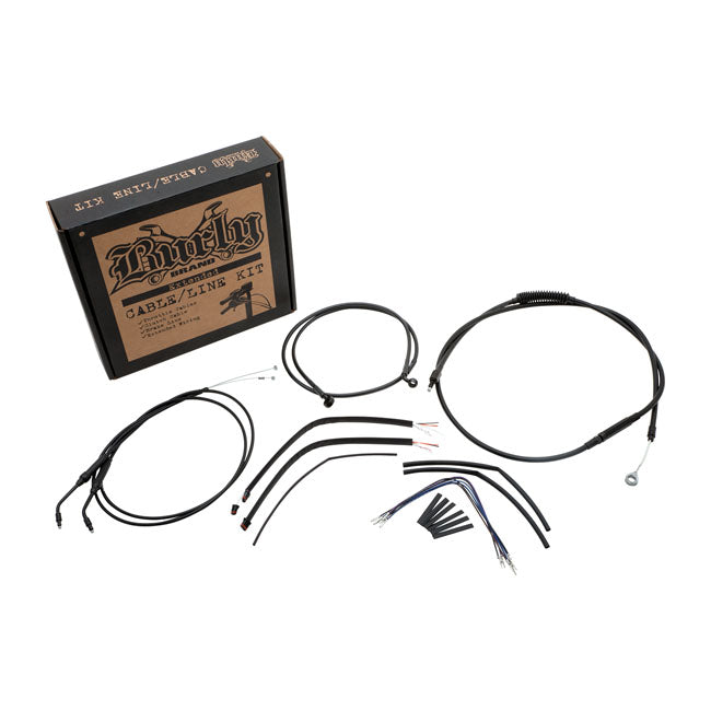 16" BURLY APEHANGER CABLE/LINE KIT FOR HARLEY-DAVIDSON SPORTSTER 07-13