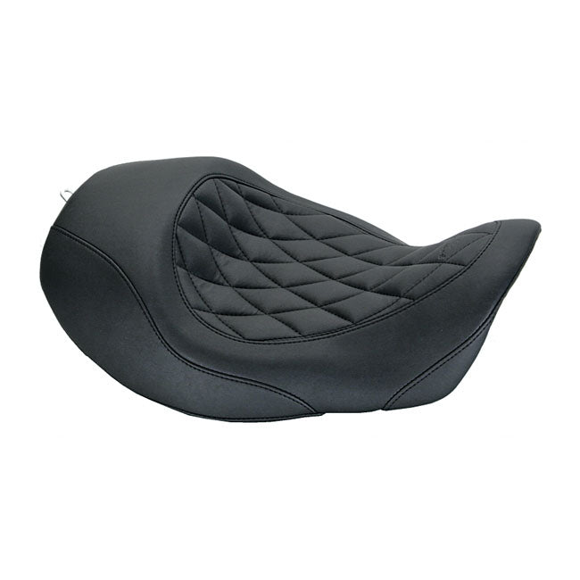 Mustang Wide Tripper Forward Solo Seat For Harley-Davidson