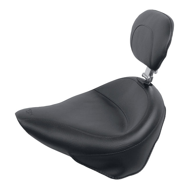 Mustang Solo Seat W/Driver Backrest For Harley-Davidson