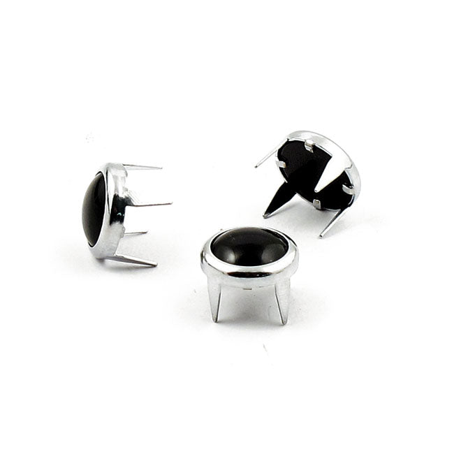 Mustang Black Pearl Chrome Studs For Harley-Davidson