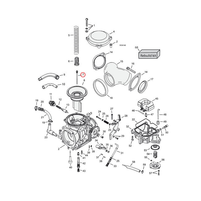 Needle Jet (MID-RANGE) Cv Carb. N72s For Harley-Davidson