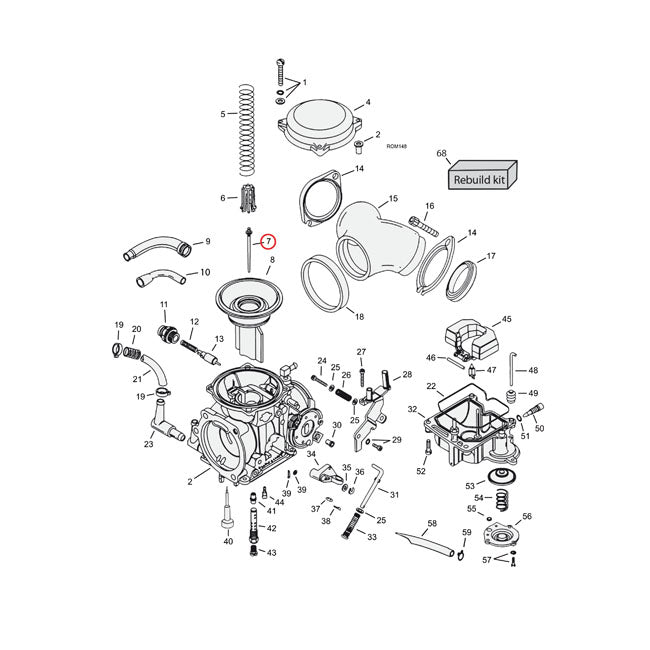 Needle Jet (MID-RANGE) Cv Carbs. N72r For Harley-Davidson