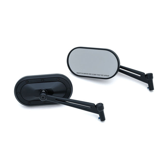 Kuryakyn Heavy Industry Mirrors Satin Black For Harley-Davidson