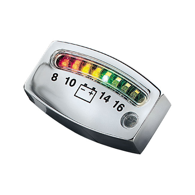 Kuryakyn Led Battery Gauge Chrome For Harley-Davidson