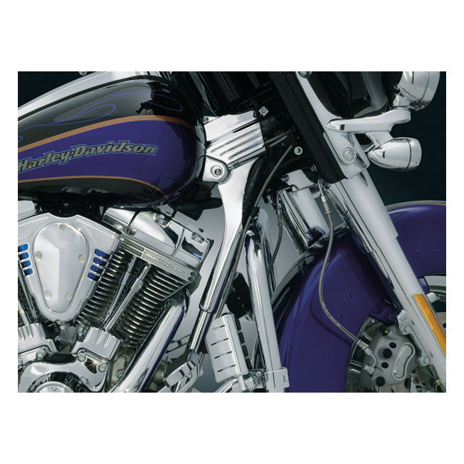 Kuryakyn Flt Frame Neck Cover Set For Harley-Davidson