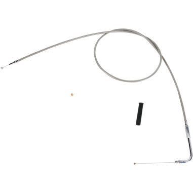 BRAIDED AND BLACK VINYL THROTTLE AND IDLE CABLES FOR HARLEY-DAVIDSON