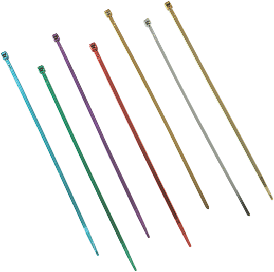 DRAG SPECIALTIES CHROME CABLE TIES CHROME CABLE TIE 4" 10 PK