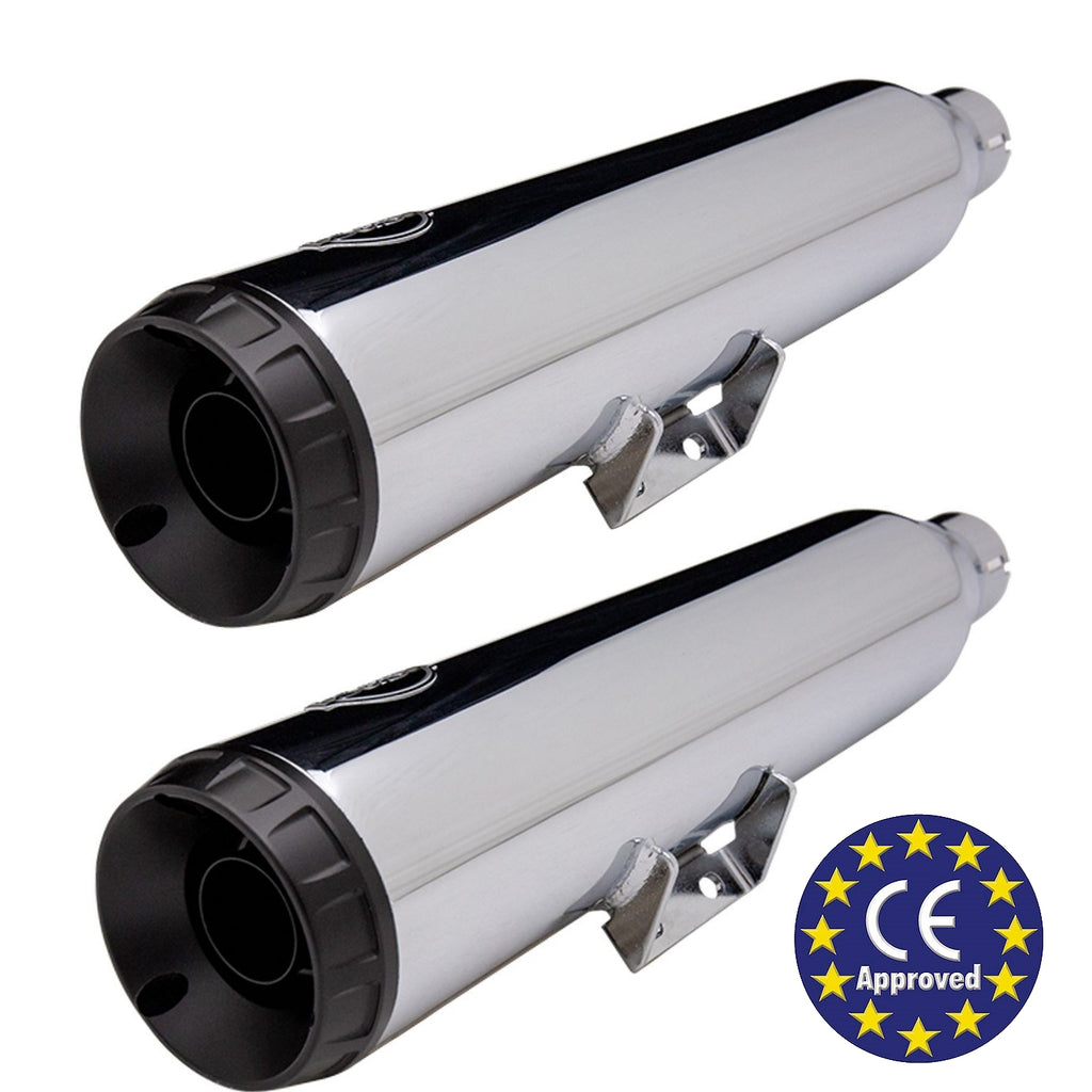 S&S Grand National Slip-Ons Exhaust ECE approved Chrome