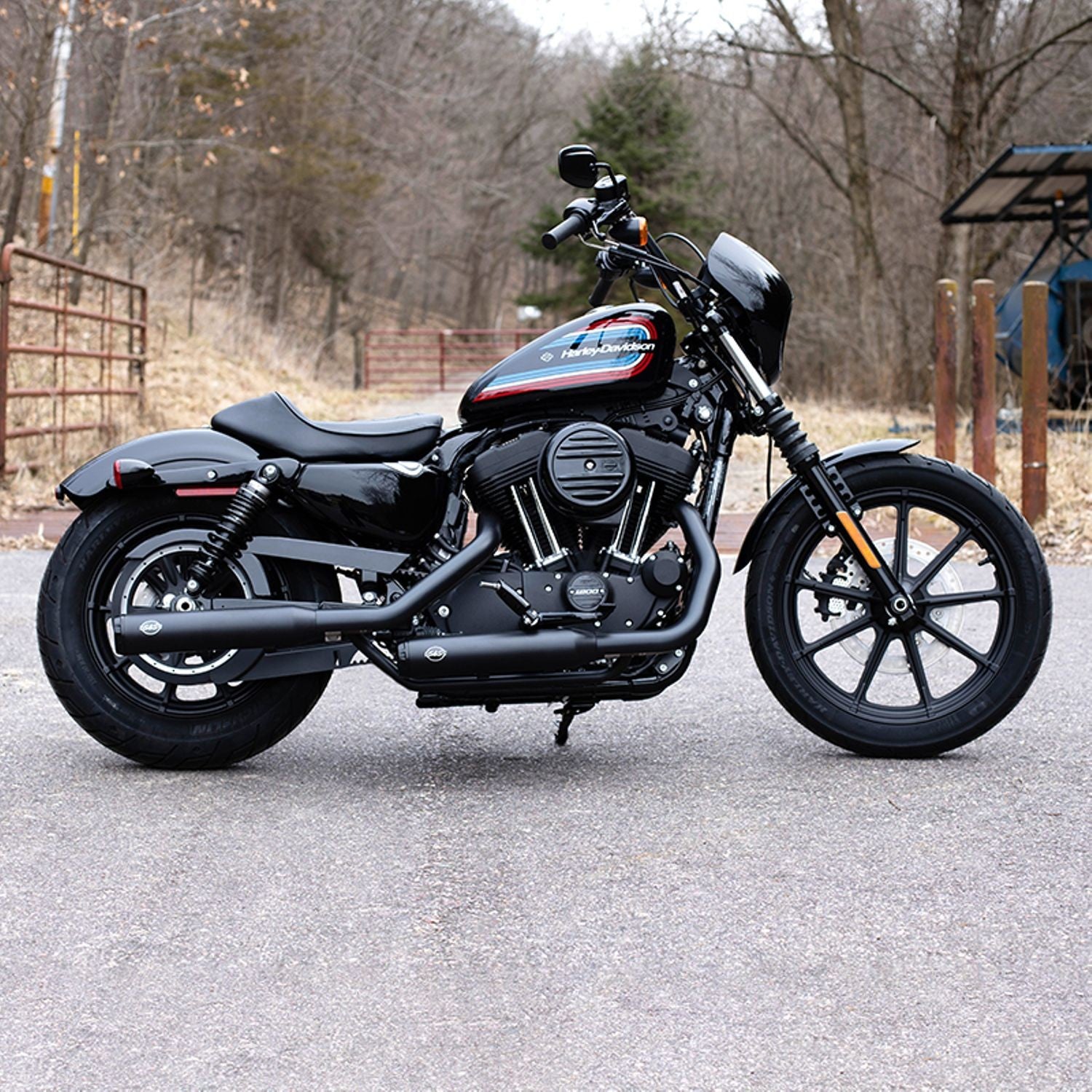 Escape Homologado Para Harley-Davidson Sportster S&S Grand National Black ECE