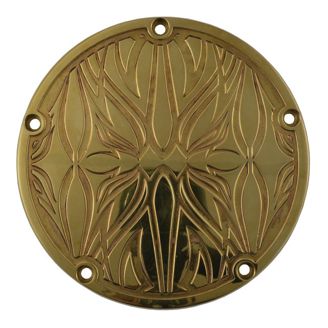 Weall Brass Derby Cover Hiro For Harley-Davidson