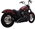 Big Radius Black Exhaust For Harley Davidson Softail Milwaukee Eight M8