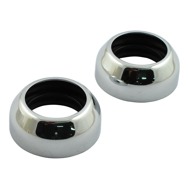 Fork Boot With Dust Shield, Chrome For Harley-Davidson