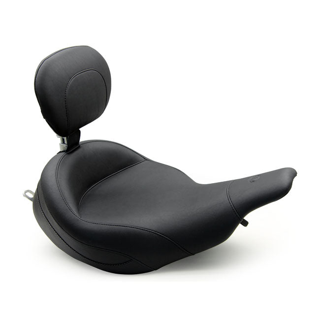 Mustang Vintage Super Solo Seat W/Driver Backrest For Harley-Davidson