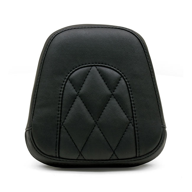 Mustang Diamond Stitch Sissy Bar Pad Black For Harley-Davidson