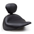 Mustang Vintage Wide Solo Seat W/Driver Backrest For Harley-Davidson