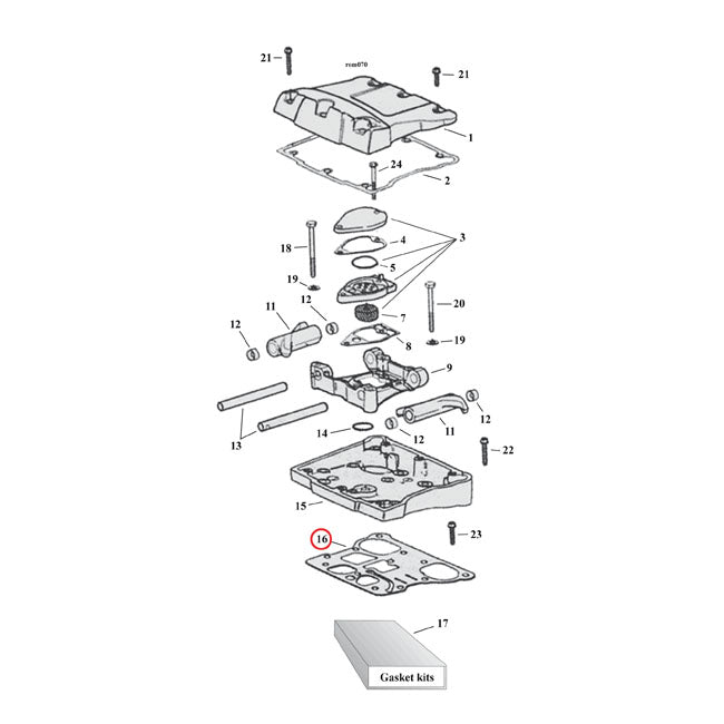 Cometic Gaskets, Lower Rocker Cover For Harley-Davidson