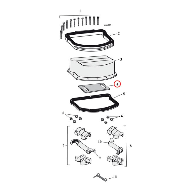 Cometic Felt Pad, Rocker Cover For Harley-Davidson