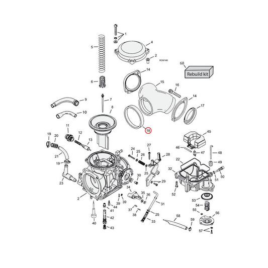 Cometic Seal, Cv Carb To Manifold For Harley-Davidson