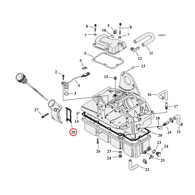 Cometic Gaskets, Oil Filler Spout For Harley-Davidson