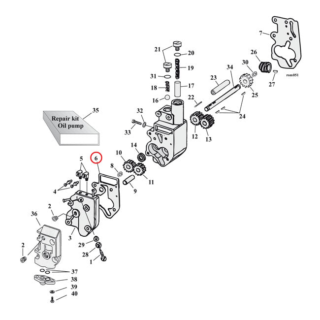 Cometic Gaskets, Oil Pump Body To Cover For Harley Davidson