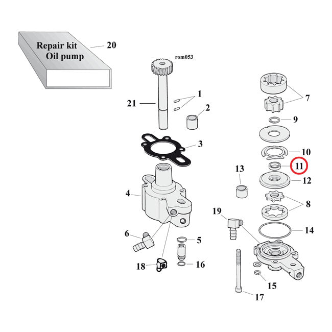 Cometic Oil Seal, Oil Pump Outer Plate For Harley-Davidson