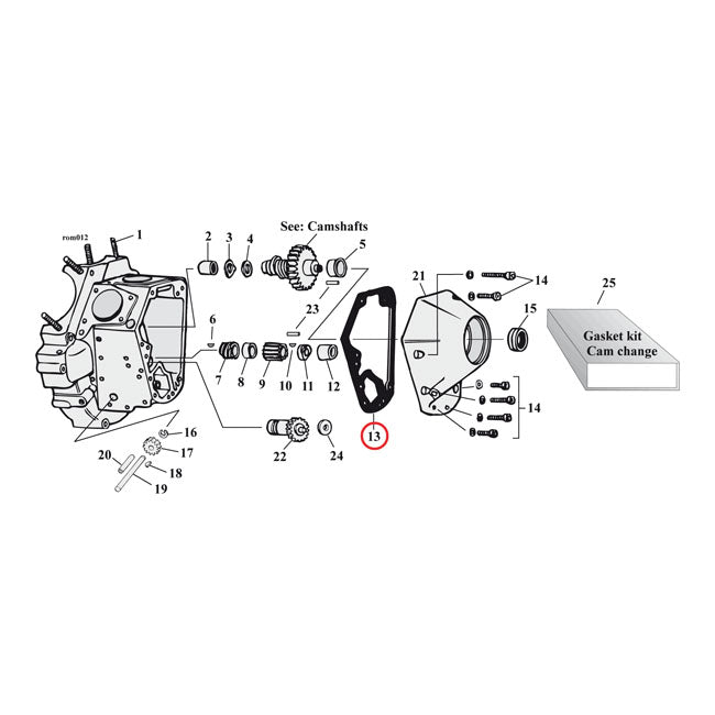 Commission Gaskets, Cam Cover AFM .032 inch for Harley Davidson