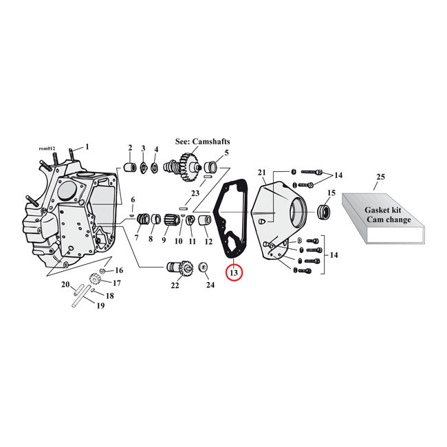 Cometic Gasket, Cam Cover .032 Inch Afm For Harley-Davidson