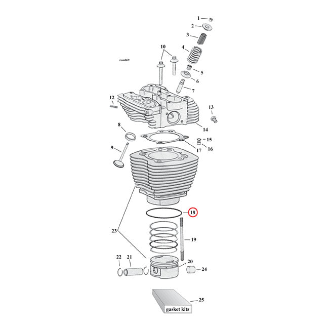 Cometic Gasket, Cyl Base  Sls 4 Inch For Harley-Davidson