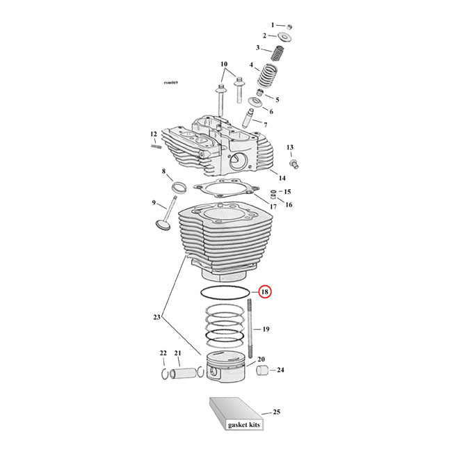 Cometic Gasket, Cyl Base Sls 4-1/8 For Harley-Davidson