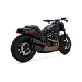 V&H, Hi-Output Slip Ons Black For Harley-Davidson