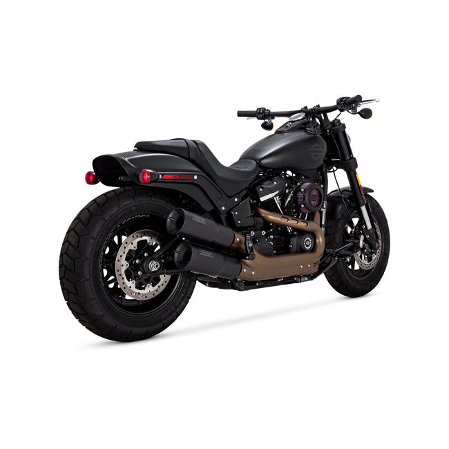 V&H, Hi-Output Slip Ons Black For Harley-Davidson