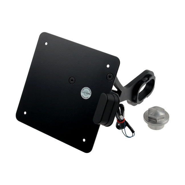 Cult-Werk License Plate Bracket Black, Italy For Harley-Davidson