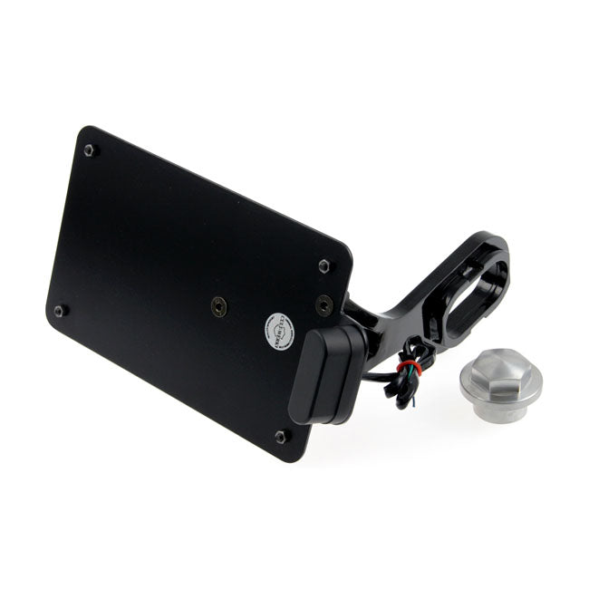 Cult-Werk License Plate Bracket Black, France For Harley-Davidson