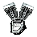 S&amp;S, 4 1/8" Bohrung 124" Long Block Tc Motor für Harley Davidson