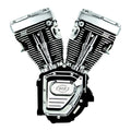 S&amp;S, 4 1/8" Bore 124" Long Block TC Engine For Harley Davidson