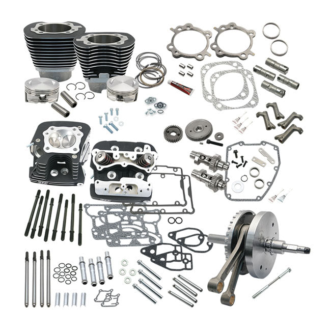 S&S 124" Hot Set-Up Kit With Heads For Harley-Davidson