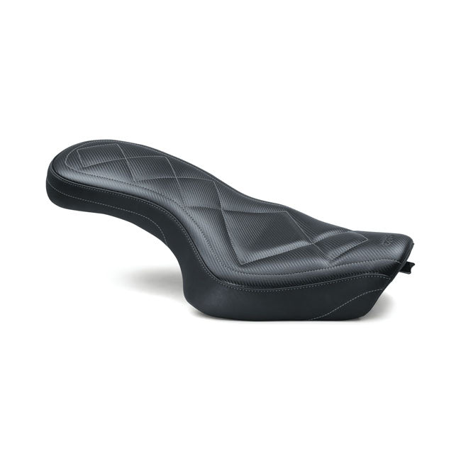 Mustang, Super Tripper Seat Black Carbon For Harley-Davidson