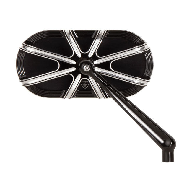 Ness 10-Gauge Caged Mirror Black For Harley-Davidson