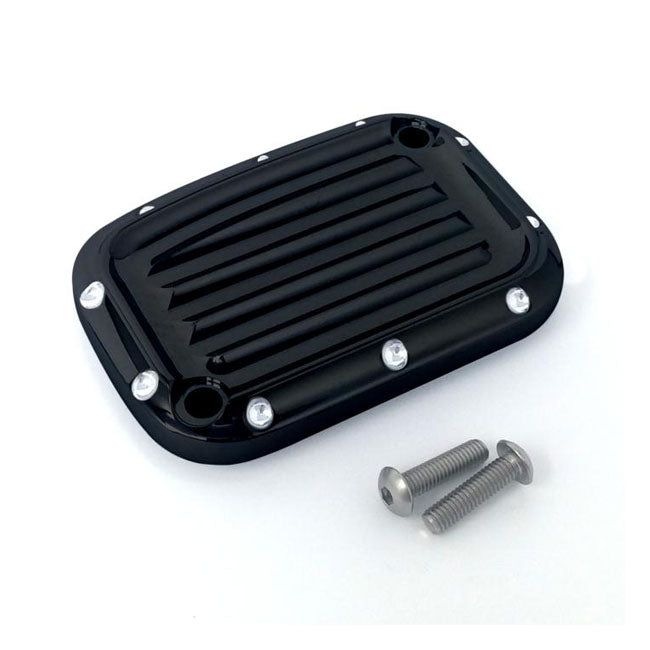 Covingtons Brake Master Cylinder Cover Dimpled Black For Harley-Davidson