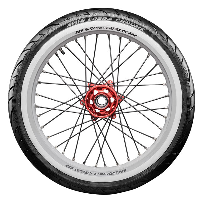 Avon Cobra Chrome MH90-21 56V White Wall Front Tire