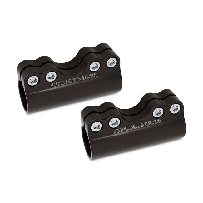 Ness Molular Billet Handlebar Clamp Black 1" For Harley-Davidson